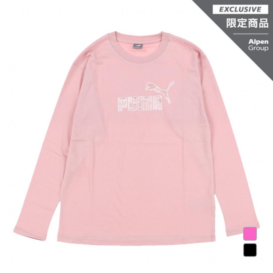 PUMA（プーマ） レディース 長袖 Tシャツ ESS+ MARBLEIZED クロップド