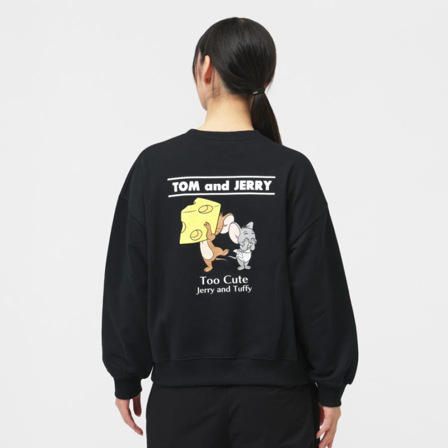 レディース スウェット トレーナー Tom and Jerry バックグラフィック