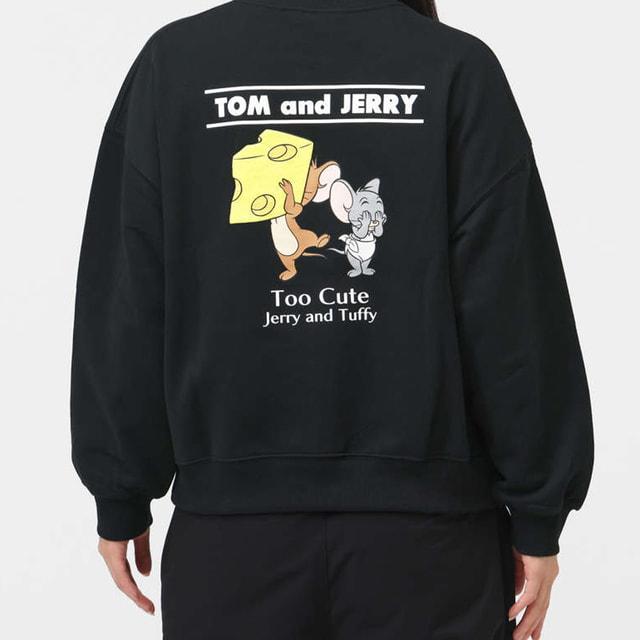 レディース スウェット トレーナー Tom and Jerry バックグラフィック