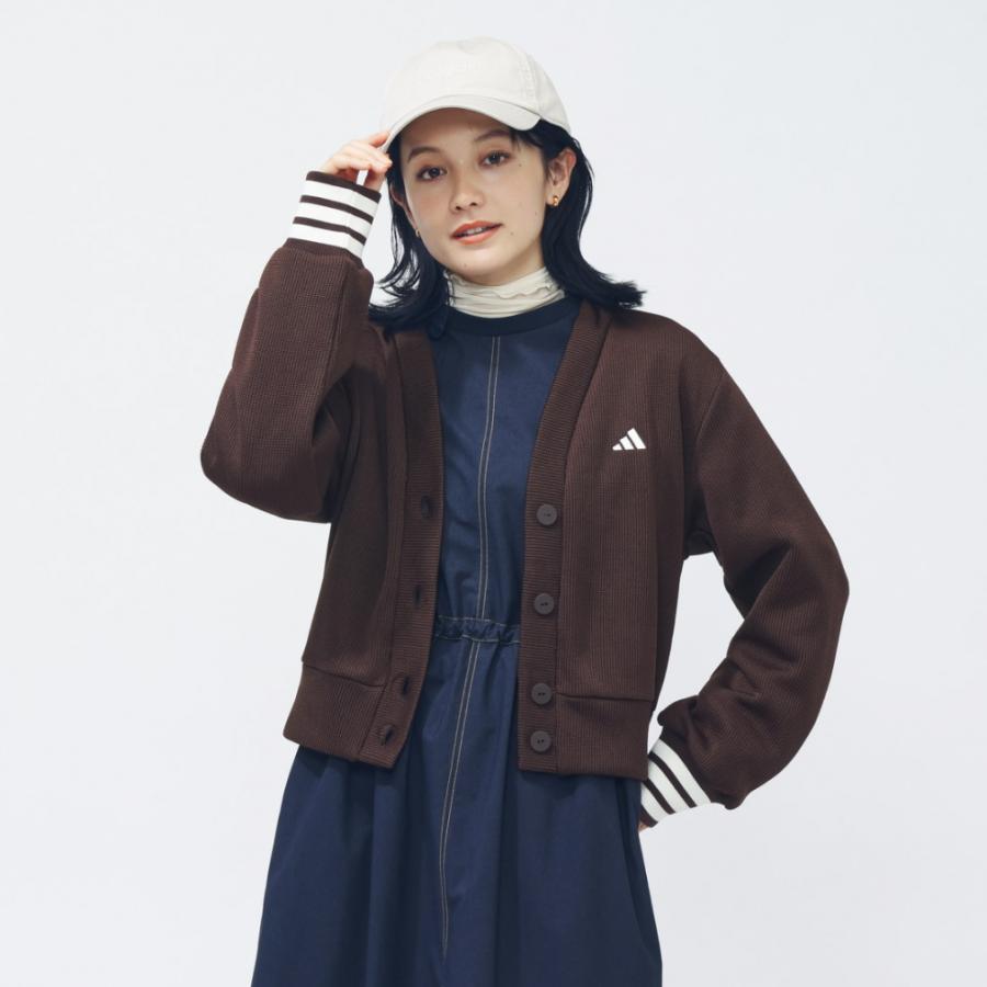 adidas アディダス レディース カラーニットカーディガン adidas（アディダス） レディース ウェア クォーターニット ルーズ