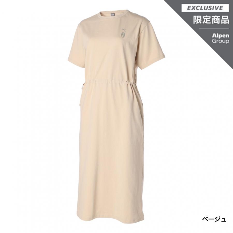 DEA ベージュ マキシドレス M ベージュ PUMA（プーマ） レディース ワンピース マキシドレス ドローコード付
