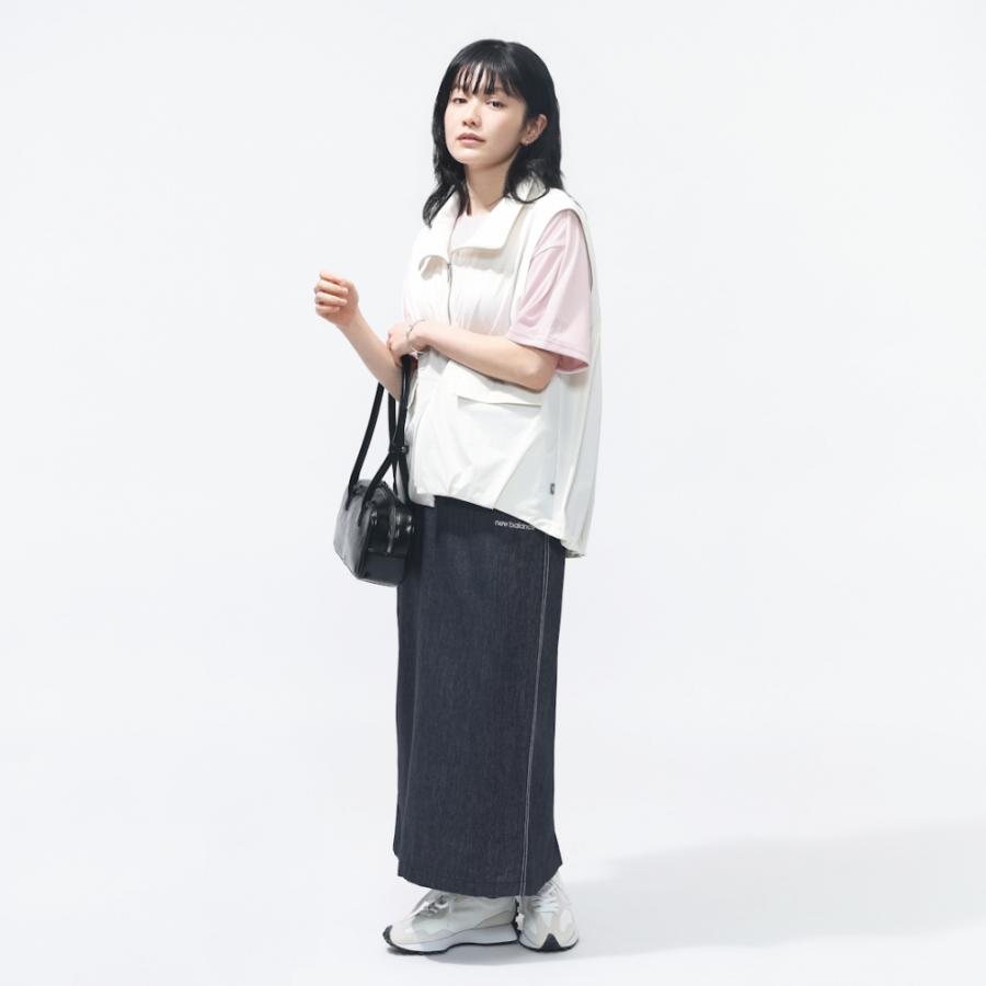 【未使用】ニューバランス ジャージーデニムスカート L CTR AWK55650 レディース NEW BALANCE ストレッチ フレアシルエット NB公式アウトレット】 ジャージーデニムスカート ｜【NB公式