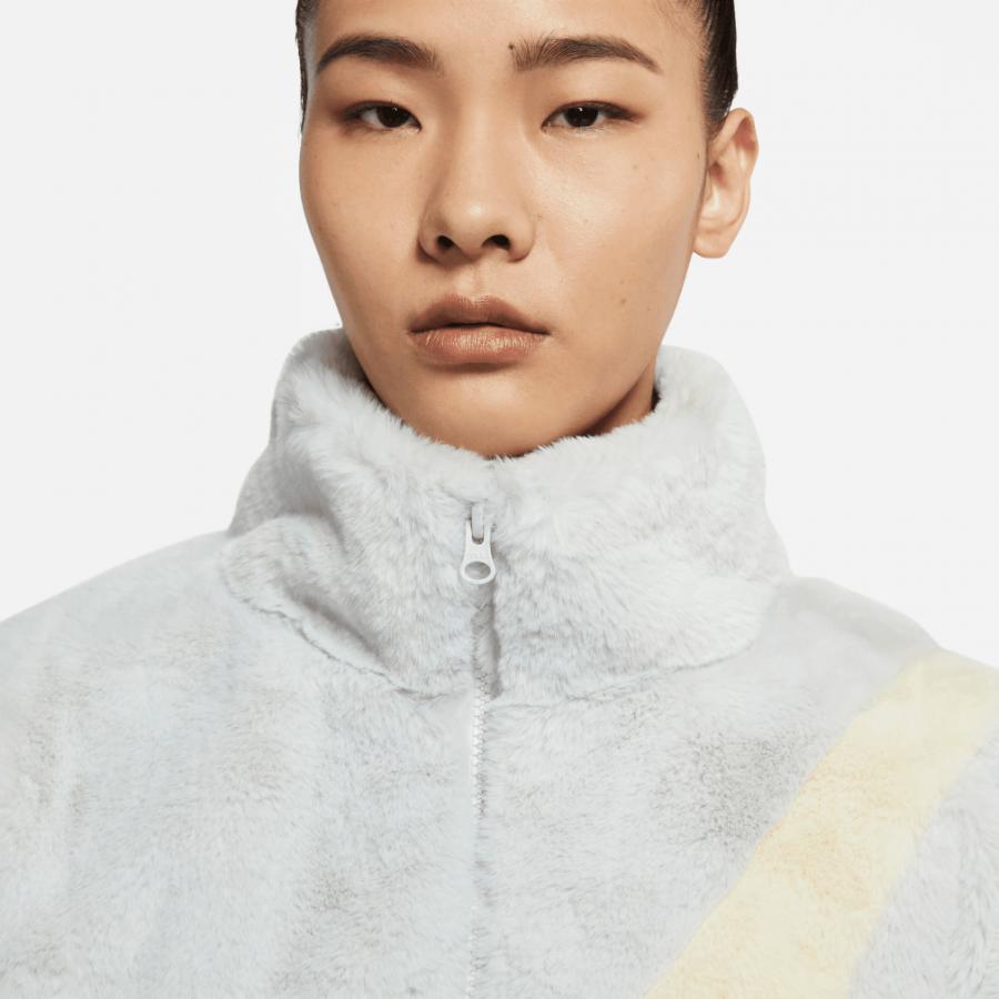 新品　NIKE ナイキ　スウォッシュ　ファー　フリース　ジャケット　XXL NIKE 日本未発売 NSW BIG SWOOSH FUR JACKET BLACK ナイキ