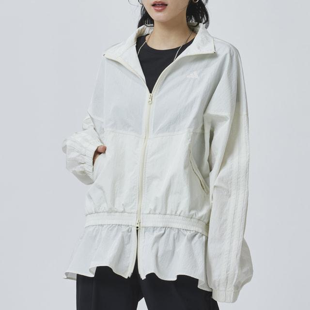 adidas ホワイト ジップアップジャケット adidas（アディダス） レディース PRISM COLLECTION ウーブントラック