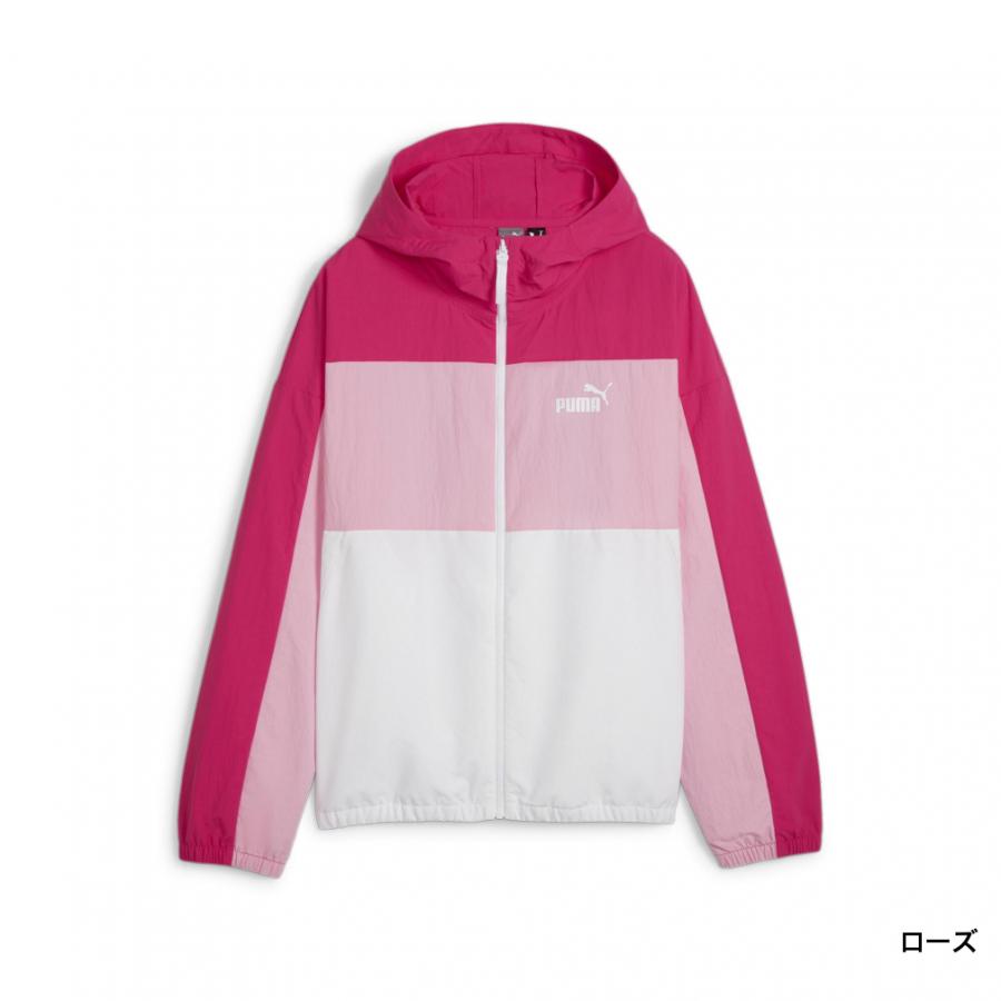 PUMA フード付き レディース ウィンドブレーカー ジャンパー 緑 黄色 PUMA フード付き レディース ウィンドブレーカー ジャンパー 緑