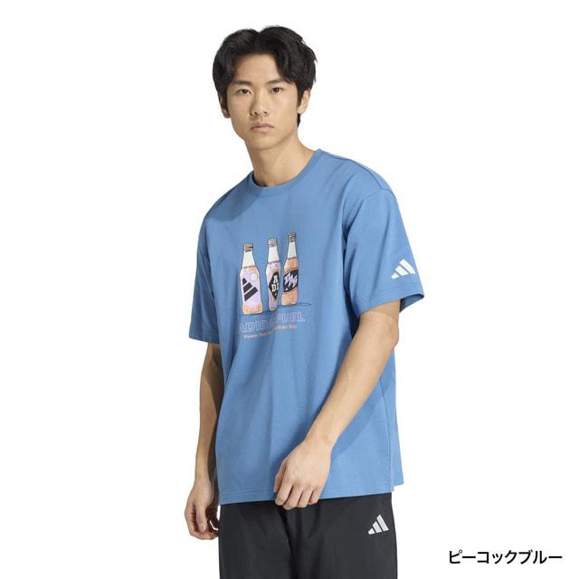 GACKTさんとアルペンコラボ ウェア Mサイズ adidas（アディダス） メンズ 半袖 Tシャツ ドリンク グラフィック