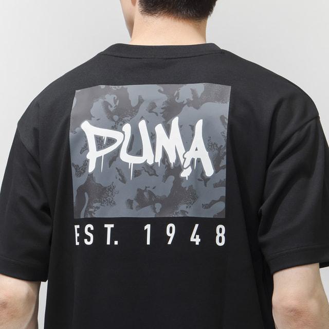 PUMA（プーマ） メンズ 半袖 Tシャツ ESS ELEVATED MX SS カモ BK PT T