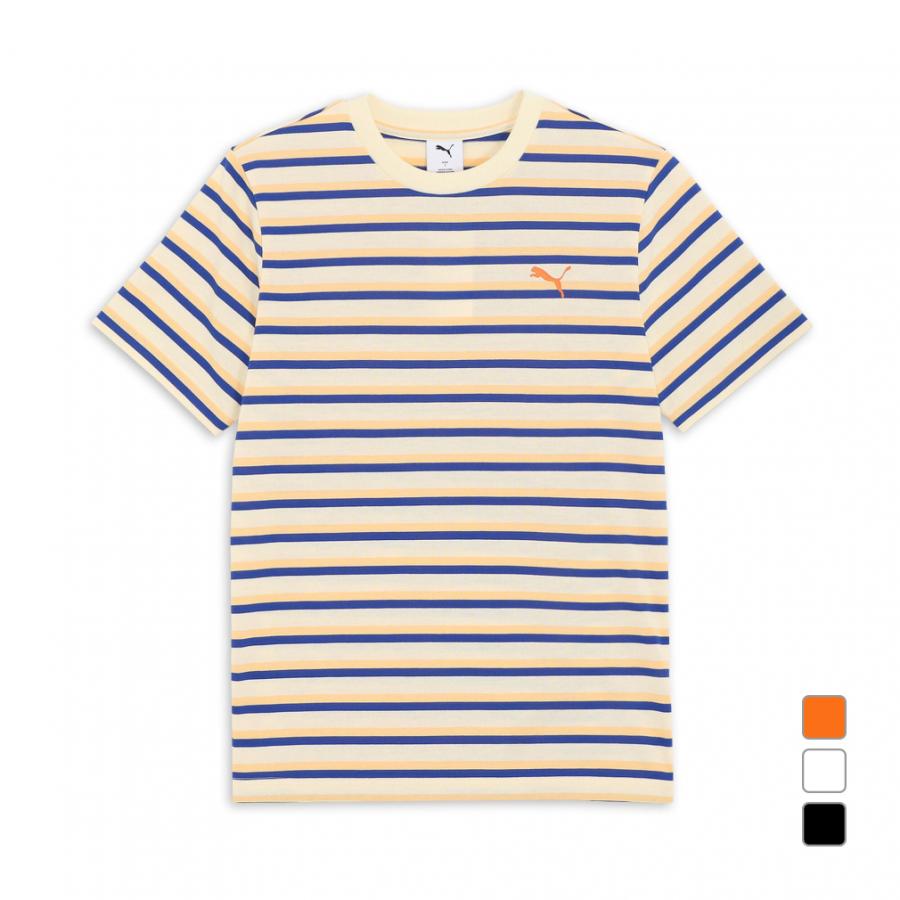 M エム ストライプ 半袖Tシャツ XLサイズ 日本製 PUMA（プーマ） メンズ 半袖 Tシャツ SUMMER SS ストライプ Tシャツ