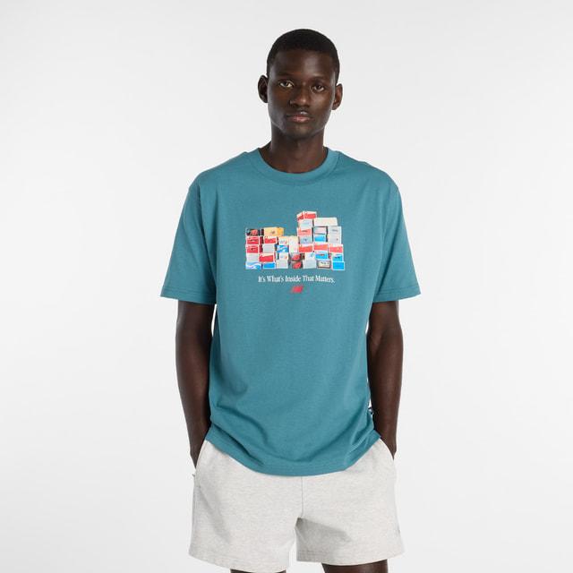 DEEP BREATH 半袖Tシャツ グリーン　新品未使用 New Balance（ニューバランス） メンズ 半袖 Tシャツ ボックスTシャツ