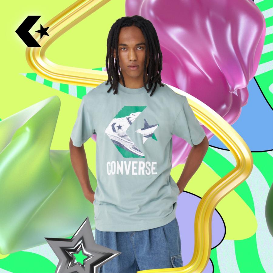CONVERSE（コンバース） メンズ 半袖 Tシャツ シェブロン グラフィック