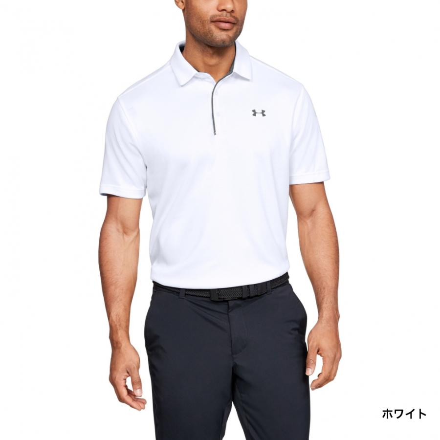 大きいサイズ】 UNDER ARMOUR ホワイト ポロシャツ（半袖） UNDER ARMOUR（アンダーアーマー） ポロシャツ 半袖 メンズ UNDER