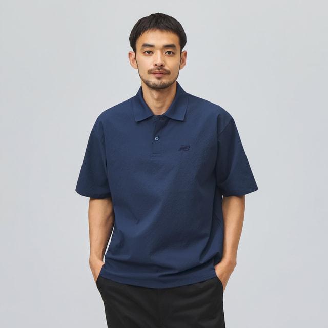 New Balance（ニューバランス） メンズ 半袖 ポロシャツ シアサッカー
