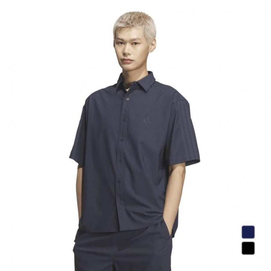 adidas（アディダス） メンズ 半袖 シャツ デニムルック ツイル ルーズ
