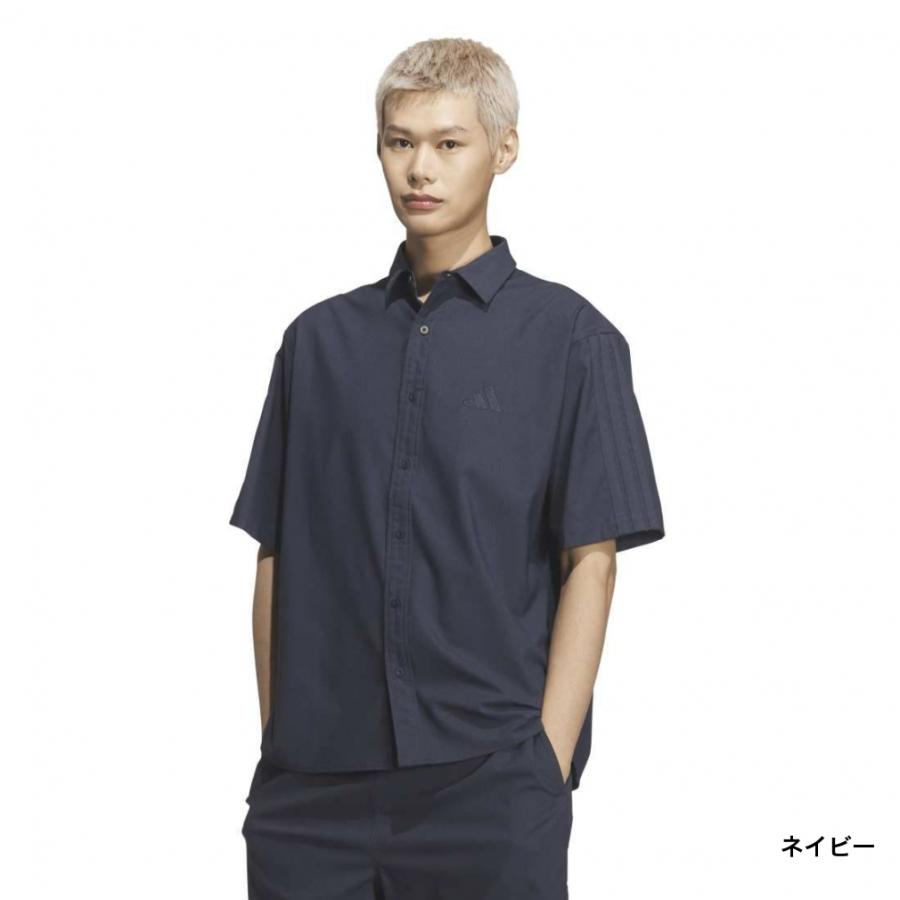 adidas（アディダス） メンズ 半袖 シャツ デニムルック ツイル ルーズ