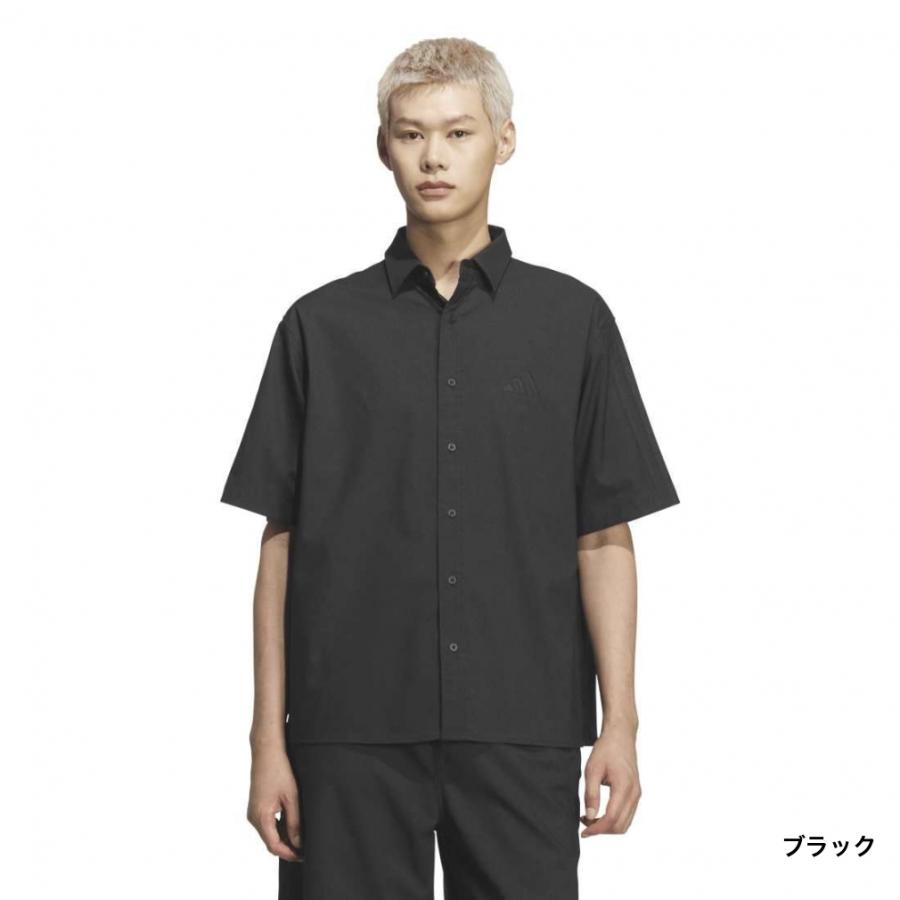 adidas（アディダス） メンズ 半袖 シャツ デニムルック ツイル ルーズ