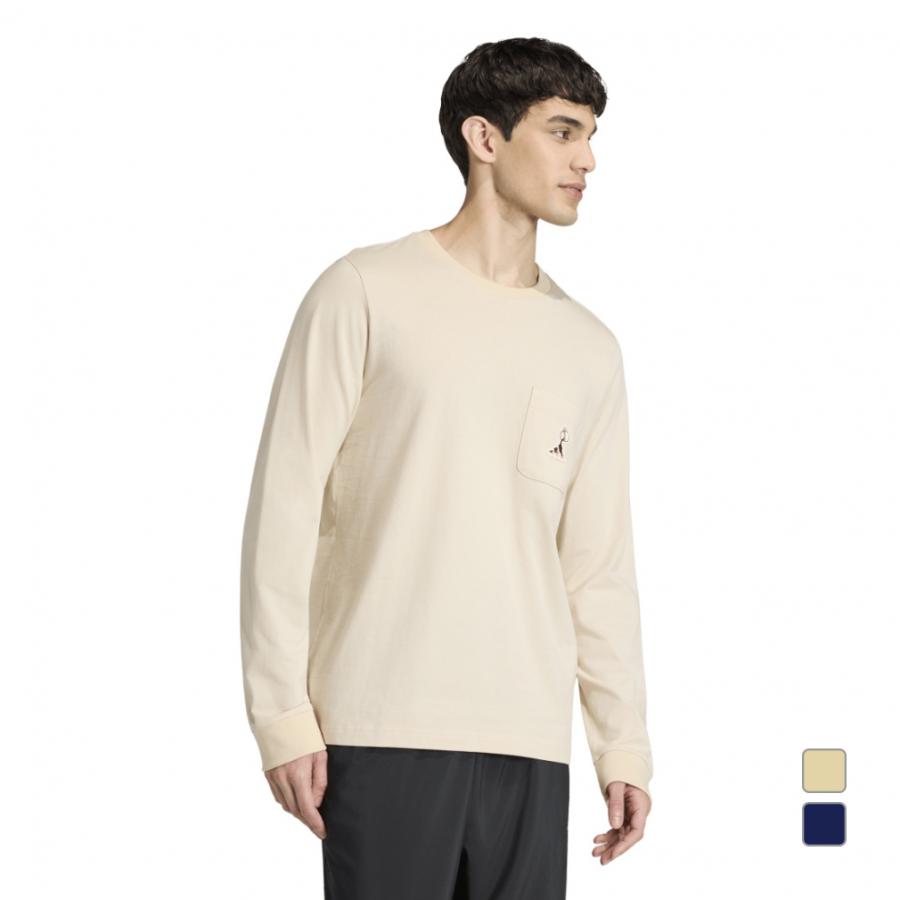 GUCCI ベージュ Vネック 長袖 Tシャツ M adidas（アディダス） メンズ 長袖 Tシャツ コーヒー カフェ ポア 長袖