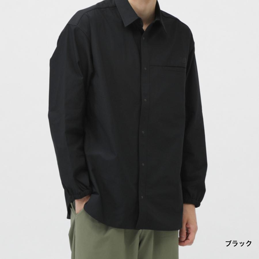 NEW BALANCE / 長袖シャツ/M/ポリエステル/BLK/AMT55195 New Balance（ニューバランス） THE CITY メンズ 長袖 シャツ