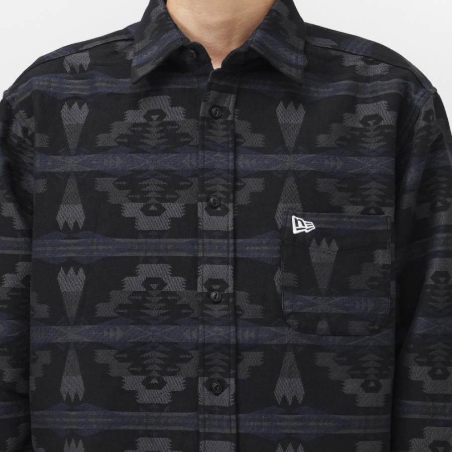 NEW ERA（ニューエラ） メンズ 長袖 シャツ LS OS SHIRT PENDLETON BLK