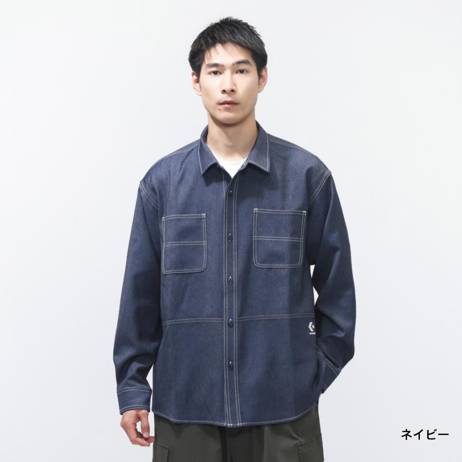 CONVERSE（コンバース） メンズ 長袖 シャツ SYNTHETIC DENIM SHIRT M