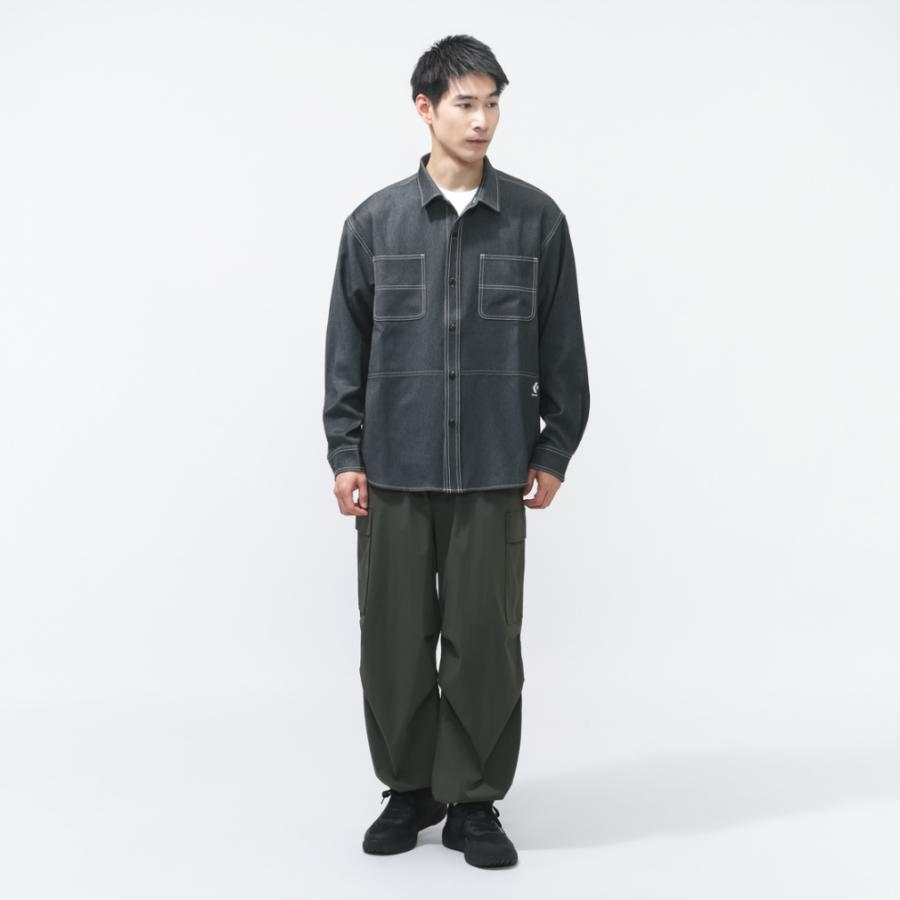 CONVERSE（コンバース） メンズ 長袖 シャツ SYNTHETIC DENIM SHIRT M