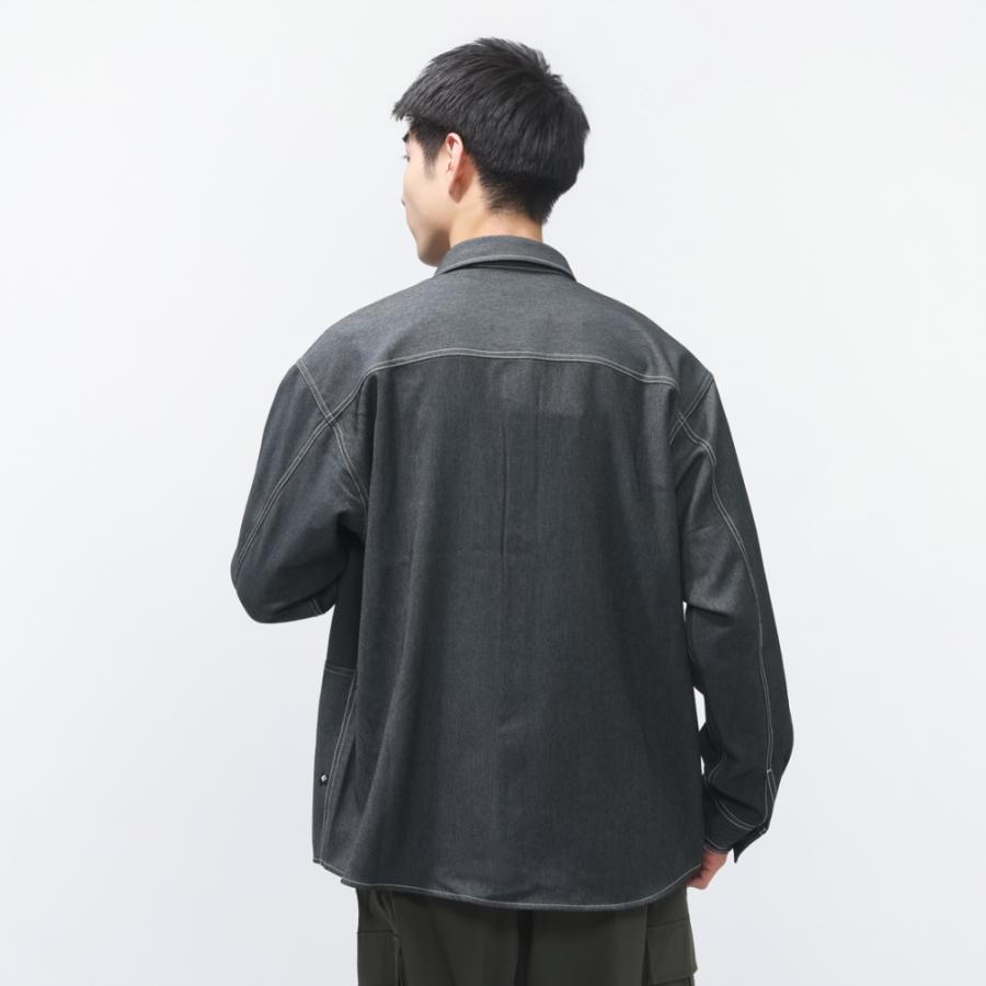 CONVERSE（コンバース） メンズ 長袖 シャツ SYNTHETIC DENIM SHIRT M