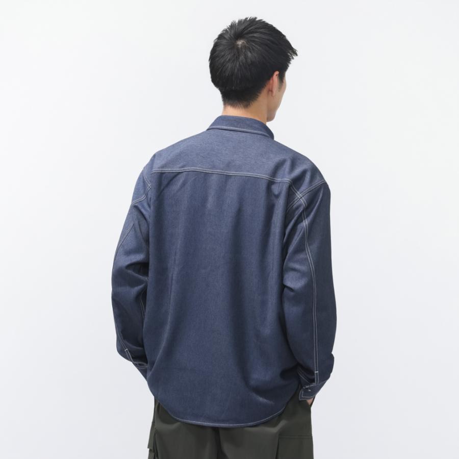 CONVERSE（コンバース） メンズ 長袖 シャツ SYNTHETIC DENIM SHIRT M