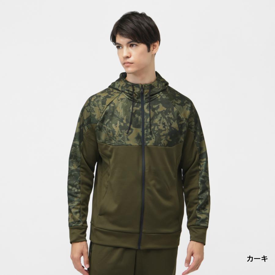 Under Armour モスグリーンフルジップジャケット UNDER ARMOUR（アンダーアーマー） メンズ スウェット フルジップ UA