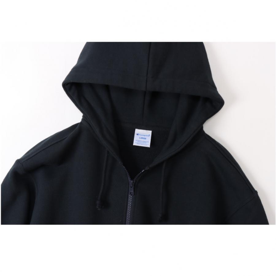 チャンピオン ＺＩＰ　ＨＯＯＤＥＤ　ＳＷＥＡ　ＴＳＨＩＲＴ トレーニングウエア スウェットパーカー C3-Y137-BLK Champion（チャンピオン） メンズ スウェット フルジップ ZIP HOODED