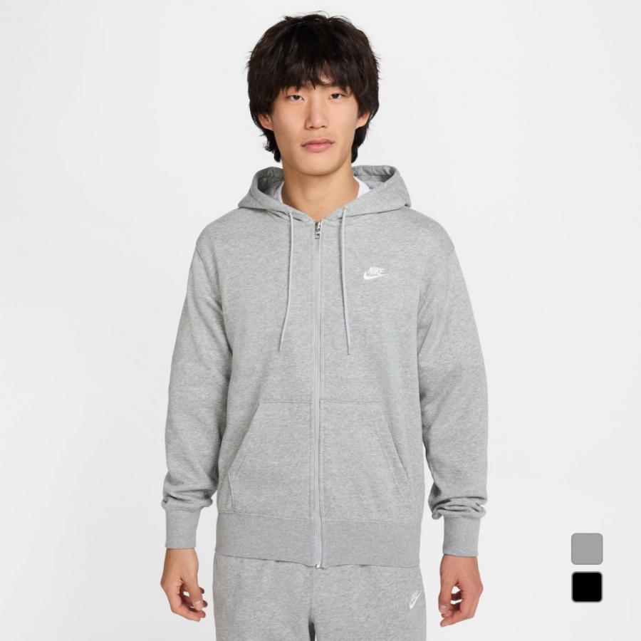 Nike ジップアップパーカー グレー/ホワイト ビンテージサイズ程度最高 NIKE（ナイキ） メンズ スウェット フルジップ クラブ FT L/S