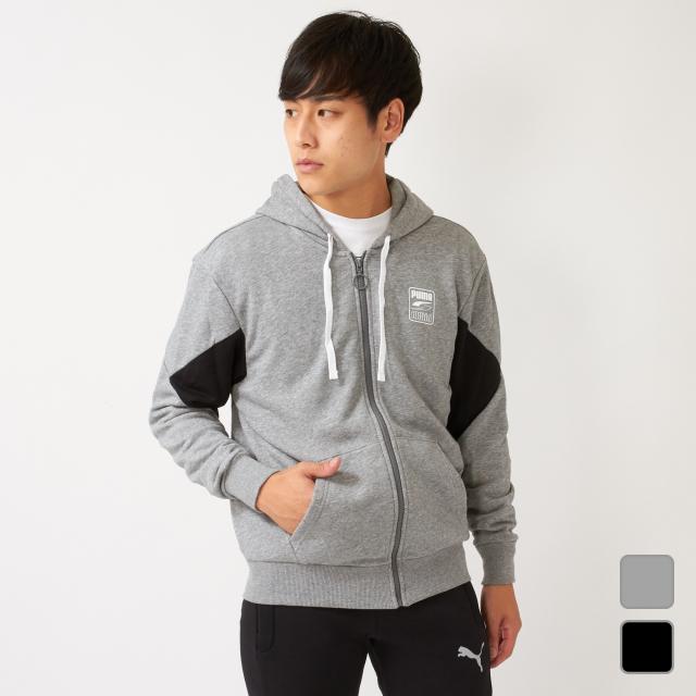 PUMA（プーマ） メンズ スウェットフルジップ REBEL フーデッド