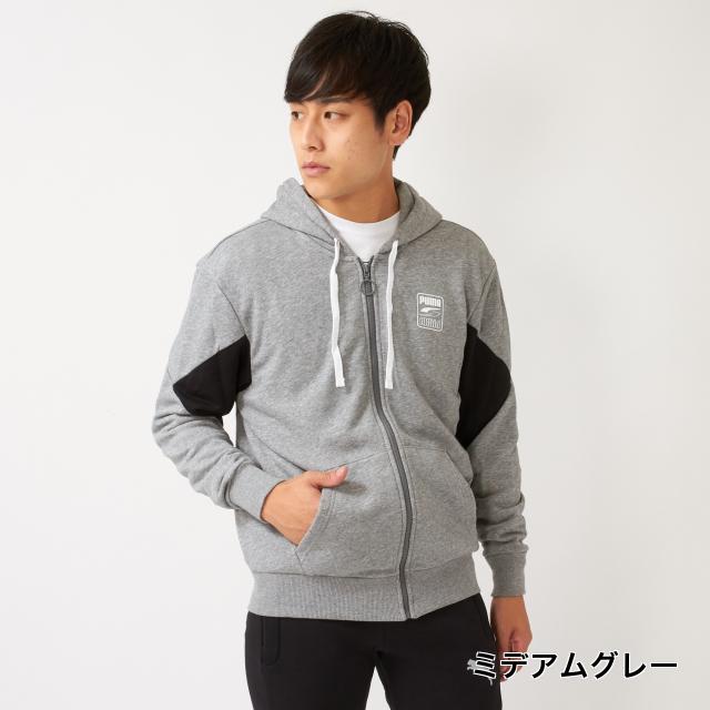 PUMA（プーマ） メンズ スウェットフルジップ REBEL フーデッド