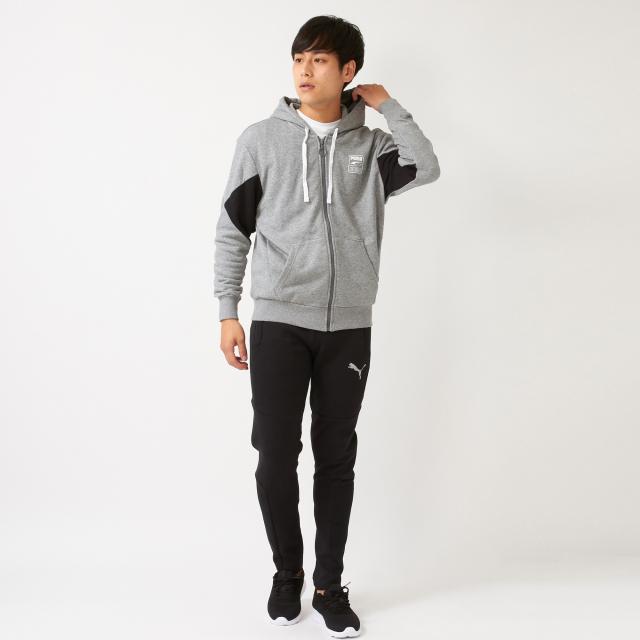 PUMA（プーマ） メンズ スウェットフルジップ REBEL フーデッド