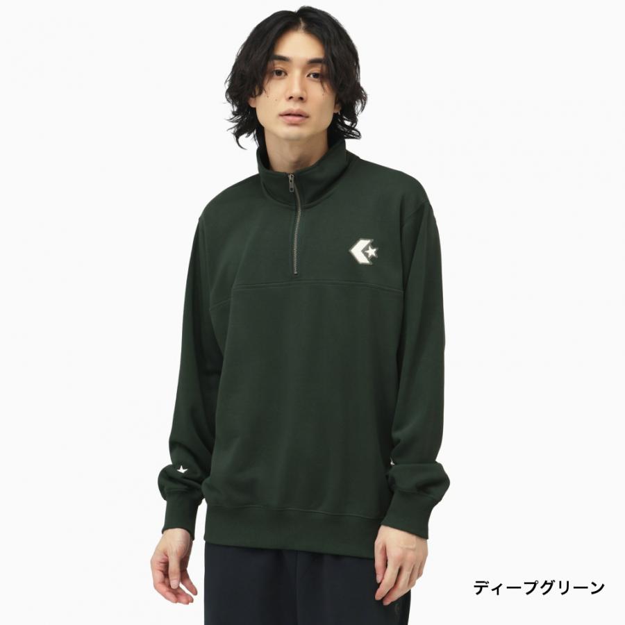 CONVERSE（コンバース） メンズ スウェット ハーフジップ CHENILLE
