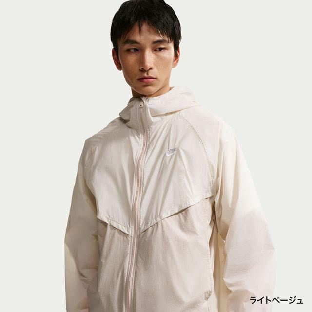 Nike ベージュ ジップアップジャケット NIKE（ナイキ） メンズ ウインドフルジップ WR LTWT UNLND フルジップ
