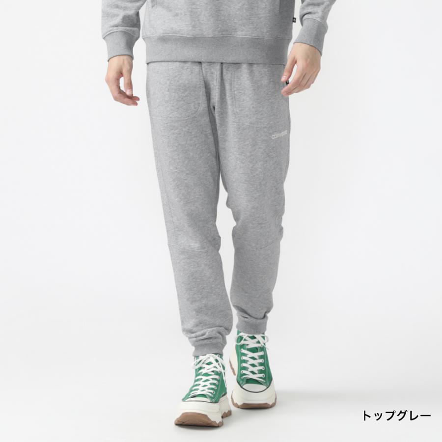 美品 CONVERSE メンズ ジャージ ズボン XL ライトグレー コンバース CONVERSE スウェット 膝切替 ジョガーパンツ 大きいサイズ