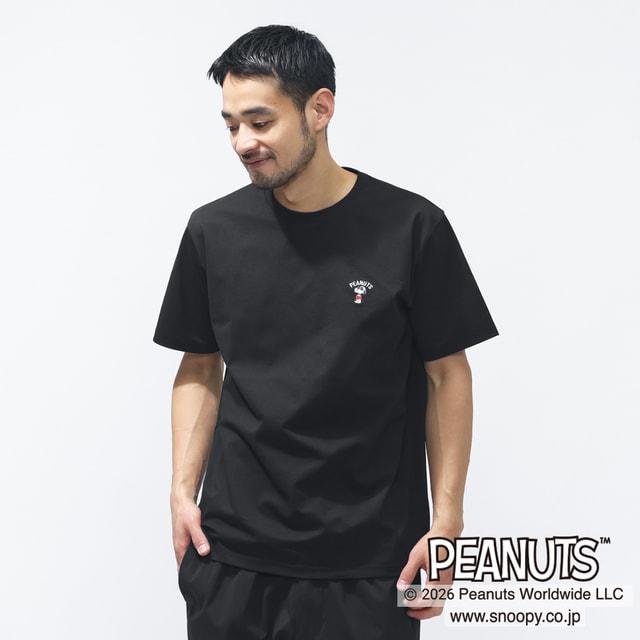 PEANUTS ピーナッツ スヌーピー メンズ 半袖 Tシャツ UVカットドライ