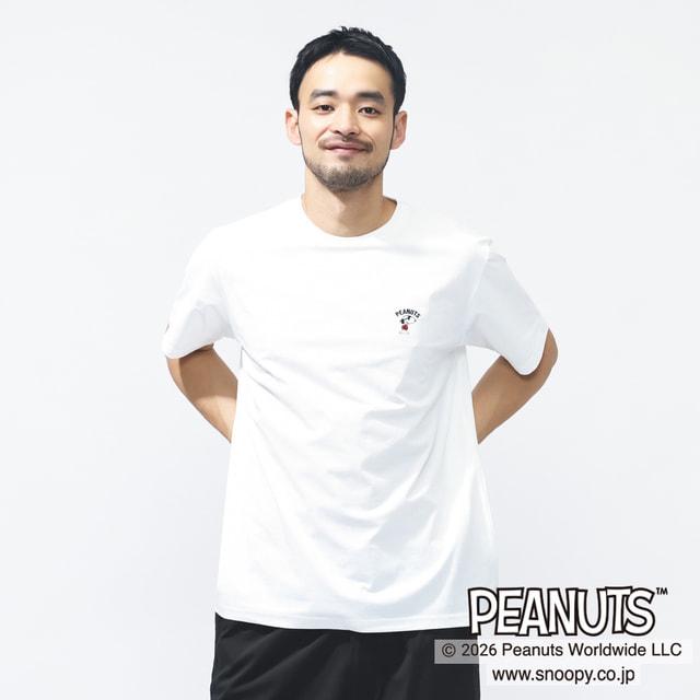 PEANUTS ピーナッツ スヌーピー メンズ 半袖 Tシャツ UVカットドライ