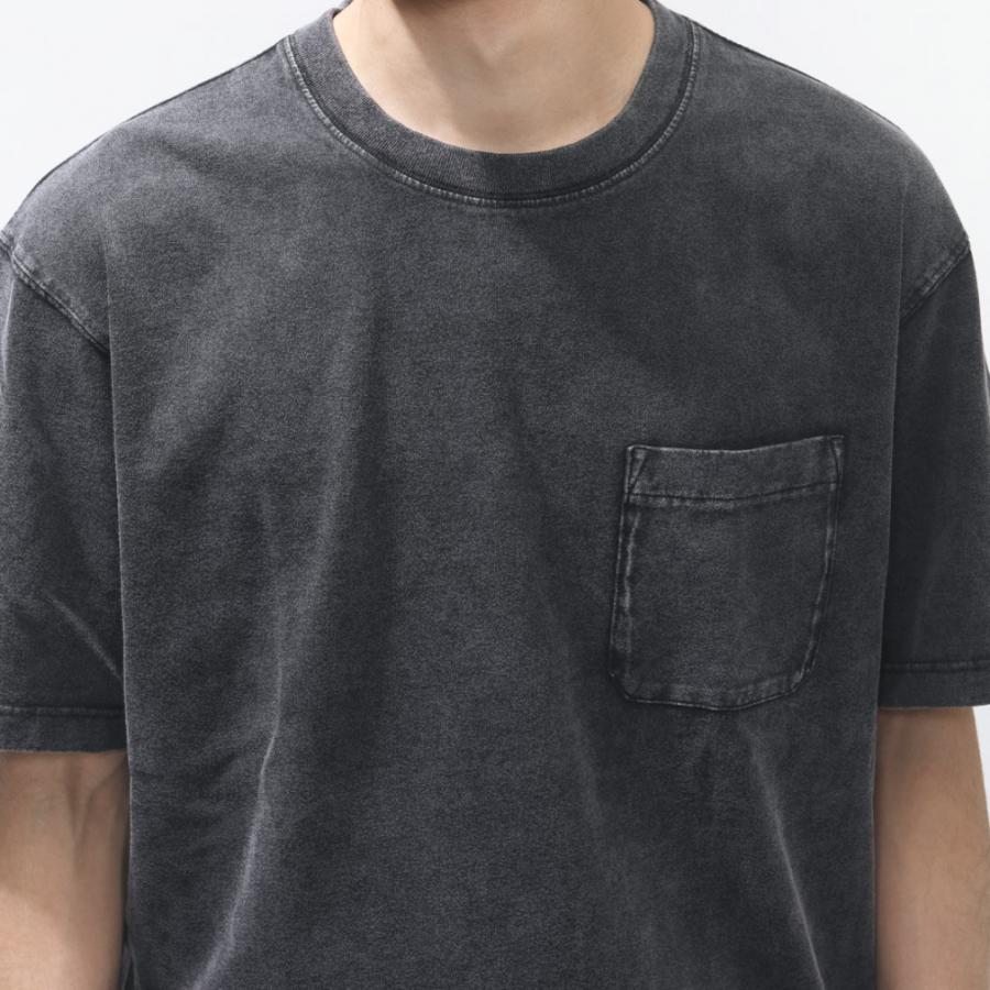TIGORA（ティゴラ） メンズ 半袖 Tシャツ ウォッシュコットンTシャツ
