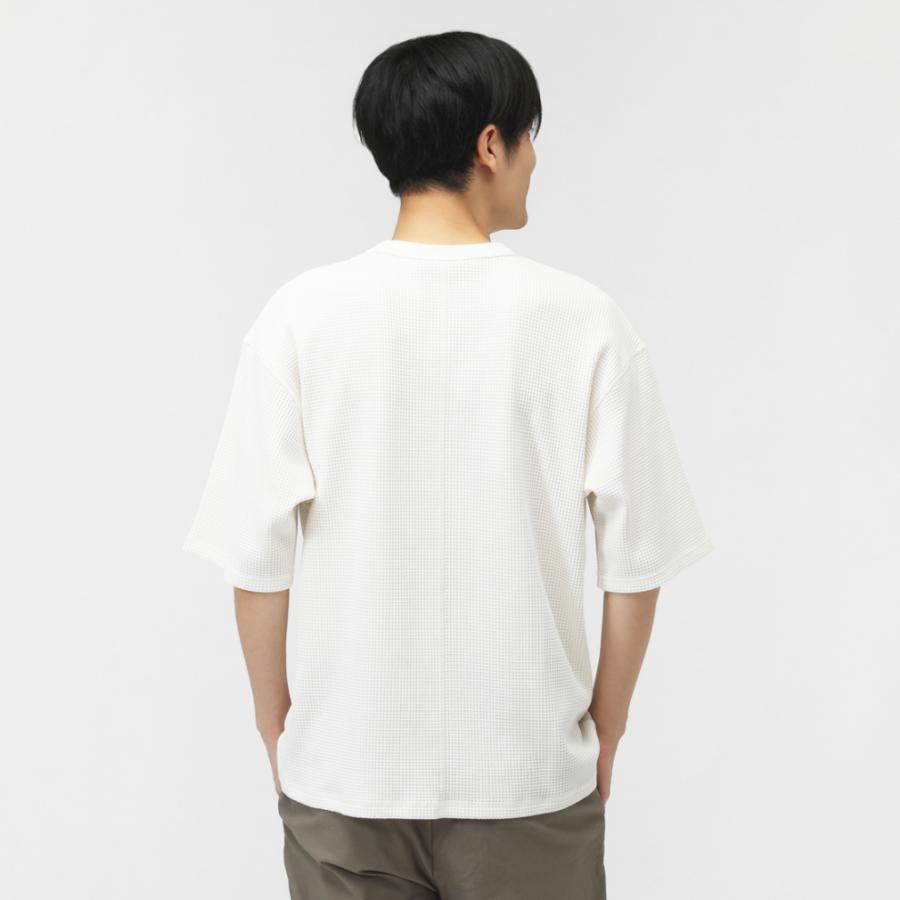 TIGORA（ティゴラ） メンズ 半袖 Tシャツ ワッフル5分袖Tシャツ TR