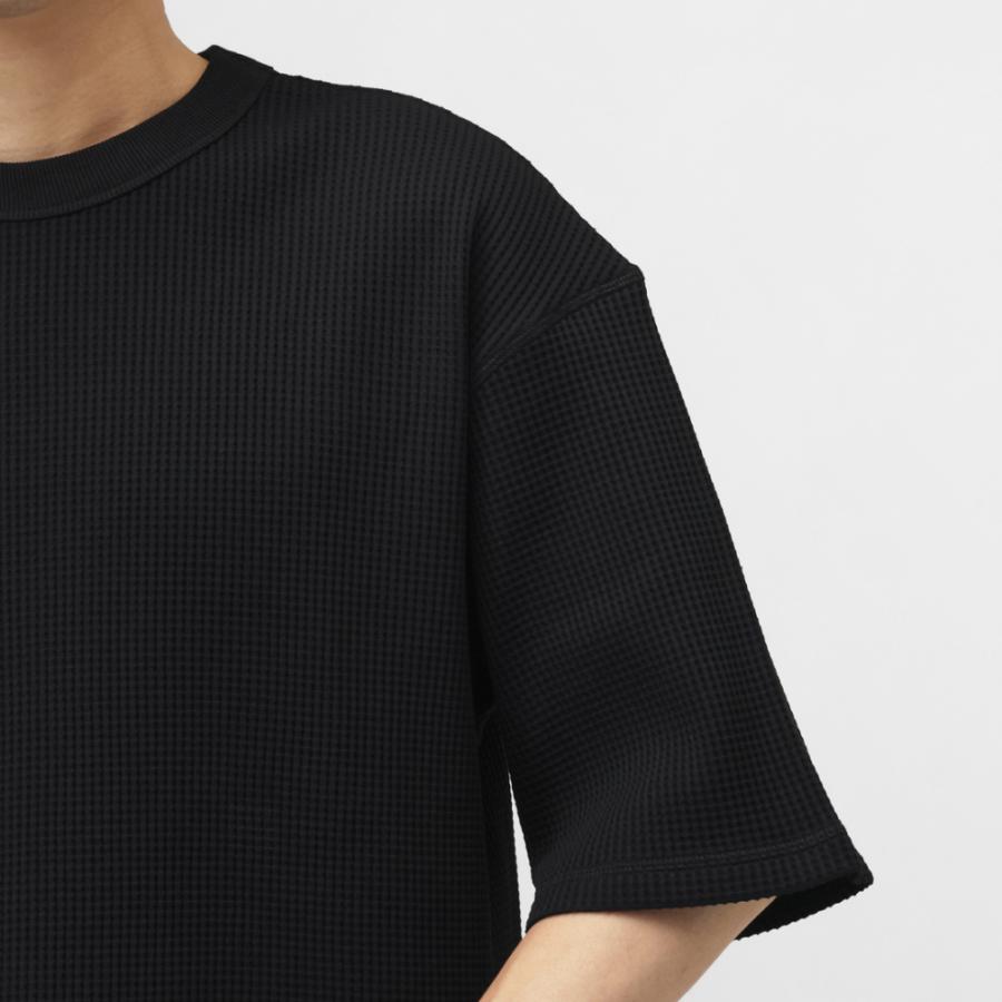 TIGORA（ティゴラ） メンズ 半袖 Tシャツ ワッフル5分袖Tシャツ TR