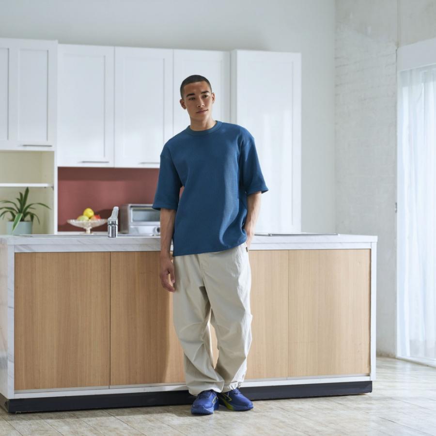 TIGORA（ティゴラ） メンズ 半袖 Tシャツ ワッフル5分袖Tシャツ TR