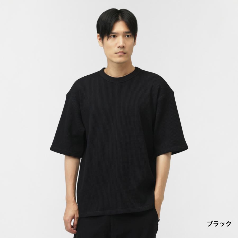 洋楽 Tiorah TIGORA（ティゴラ） メンズ 半袖 Tシャツ ワッフル5分袖Tシャツ TR