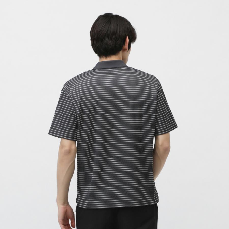 TIGORA（ティゴラ） メンズ 半袖 ポロシャツ ボーダーポロシャツ