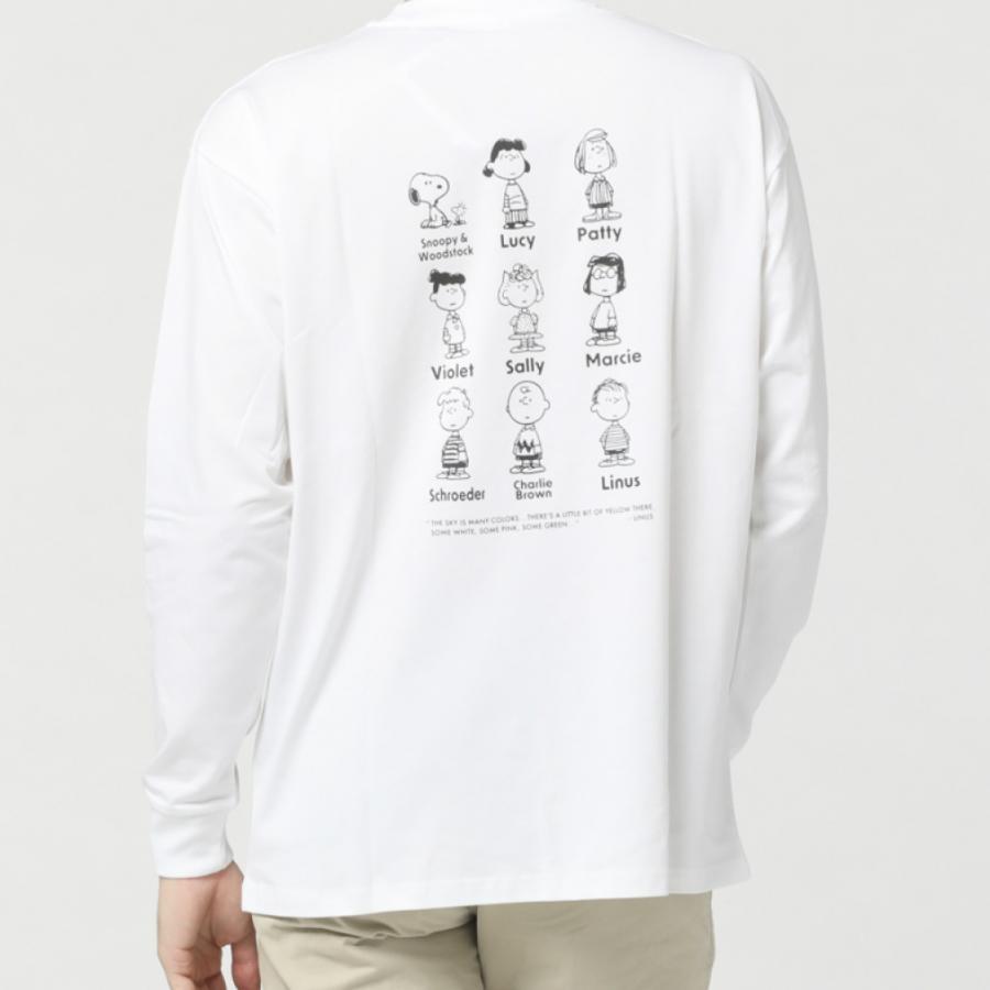 PEANUTS ピーナッツ スヌーピー メンズ 長袖 Tシャツ コットンバック