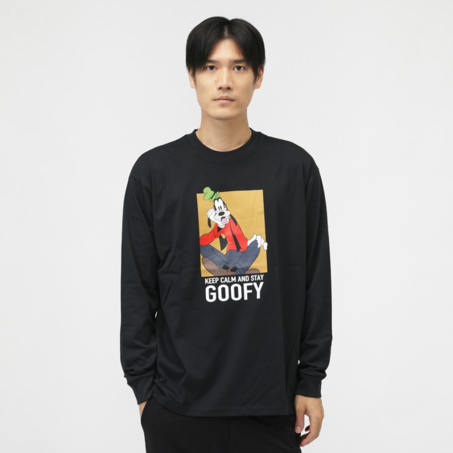 Disney（ディズニー） メンズ 長袖 Tシャツ ロングTシャツ グーフィー