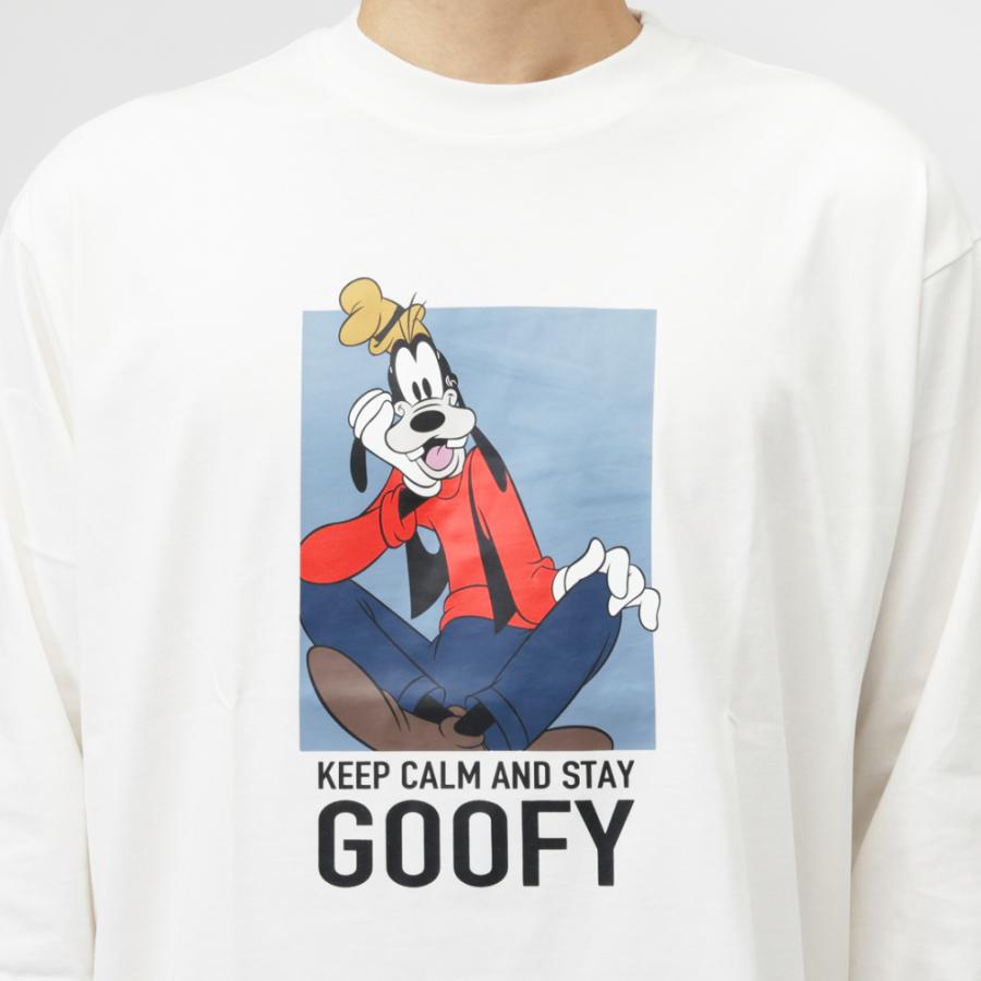 Disney（ディズニー） メンズ 長袖 Tシャツ ロングTシャツ グーフィー