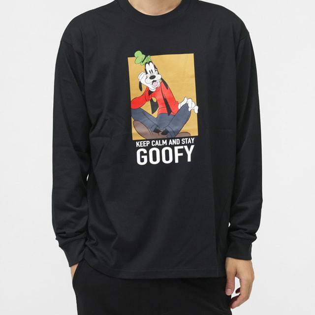 Disney（ディズニー） メンズ 長袖 Tシャツ ロングTシャツ グーフィー