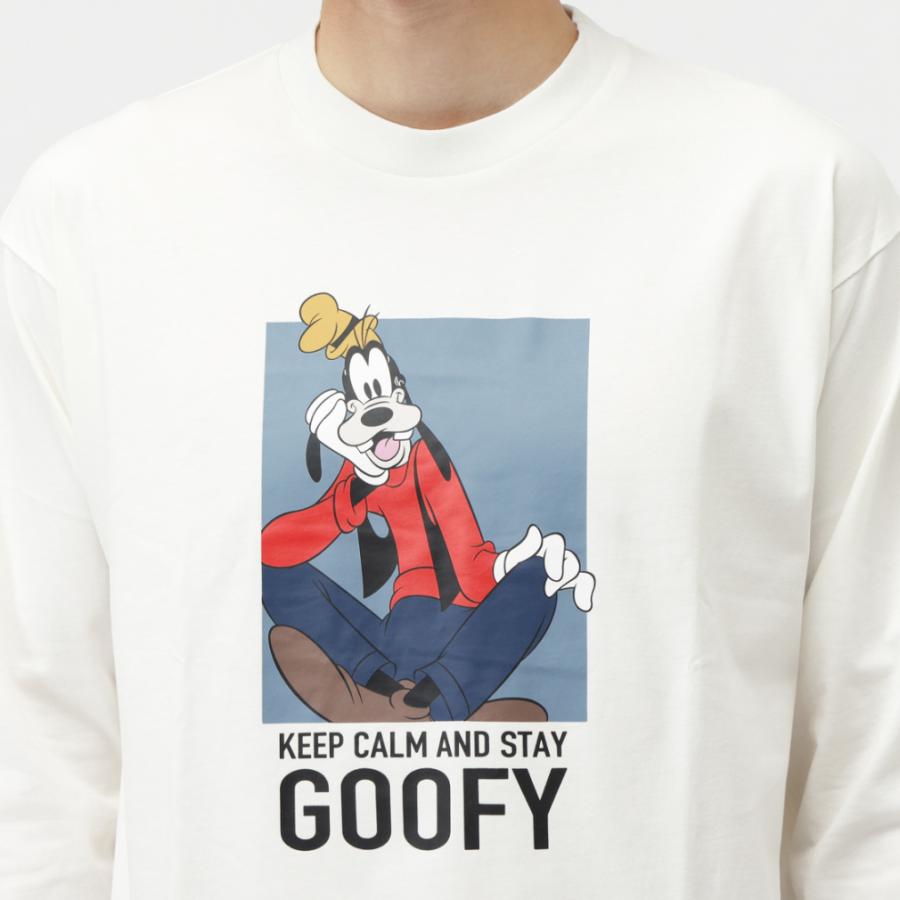 Disney（ディズニー） メンズ 長袖 Tシャツ ロングTシャツ グーフィー