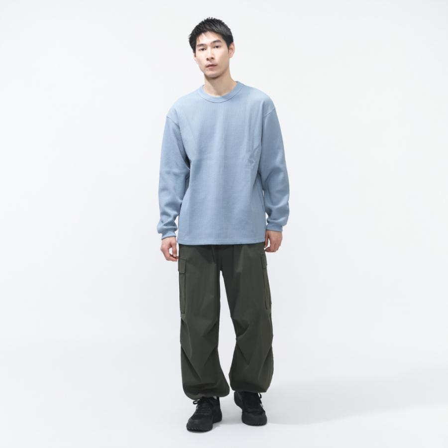 TIGORA（ティゴラ） メンズ 長袖 Tシャツ ワッフルロングTシャツ TR