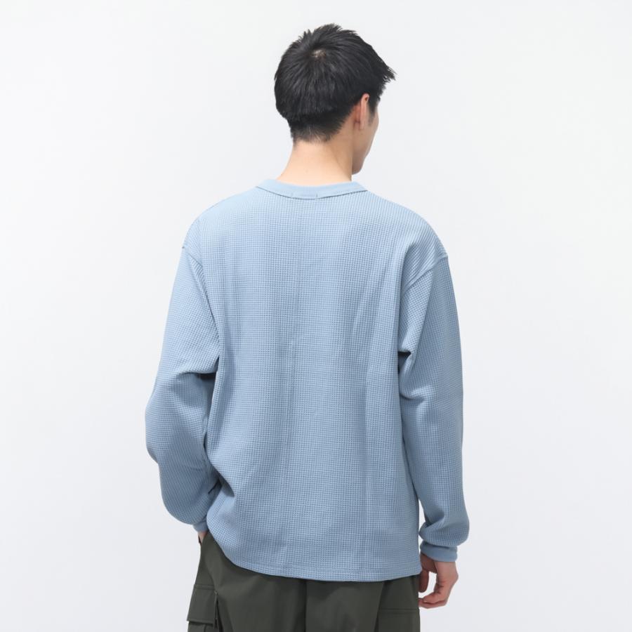 TIGORA（ティゴラ） メンズ 長袖 Tシャツ ワッフルロングTシャツ TR